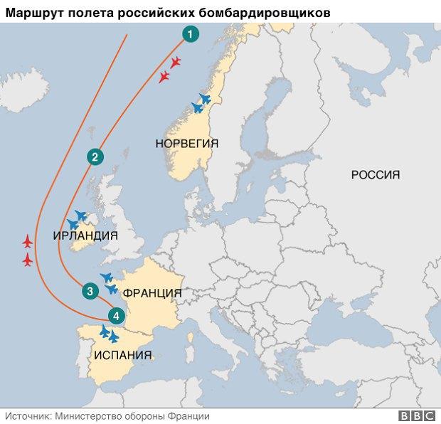 К границам четырех стран Европы подошли русские бомбардировщики Ту-160