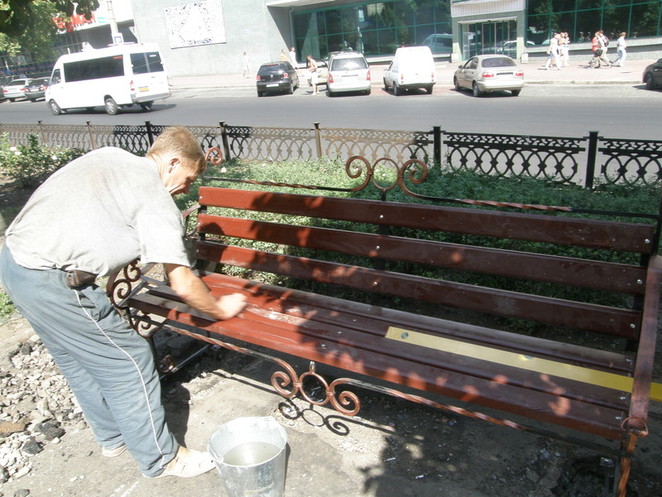 Новые скамейки