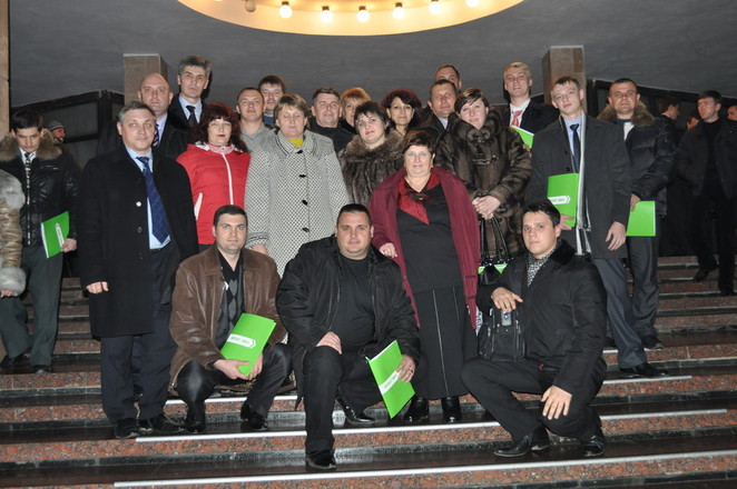 Николаевская делегация "Фронта Змін" после проведения тренингов решила сфотографироваться на память об этом событии