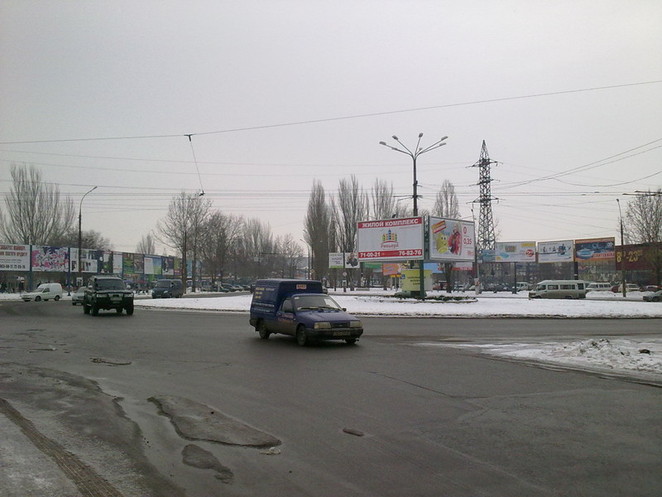 дорожное кольцо в районе Центрального автовокзала Николаева