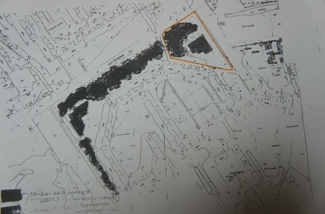 Схема возобновления сквера с учетом постройки жилого дома