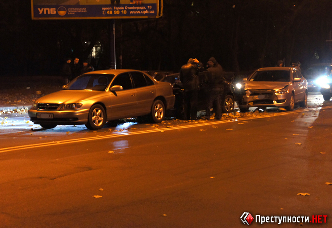 Фото с места аварии, в которую попал Ректор Клименко