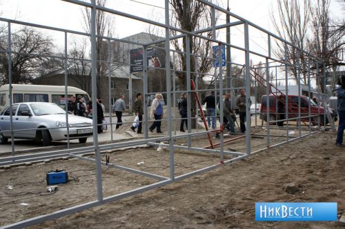 Строительство новых новых будок по пр Окябрьскому