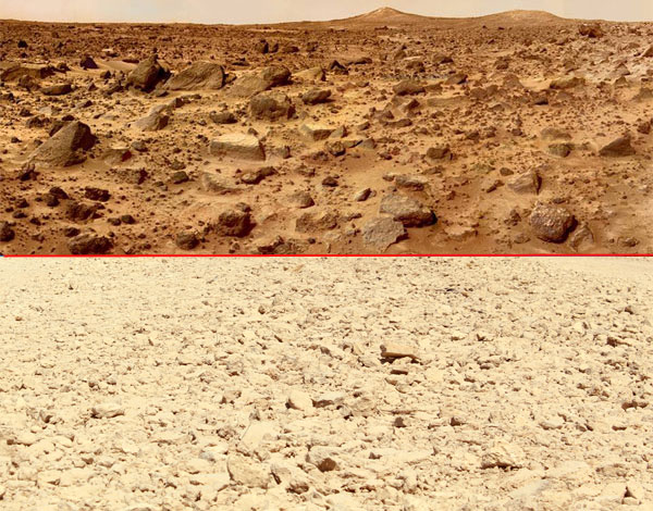 Здогадайтесь, який з двох кадрів зроблений на Марсі?
