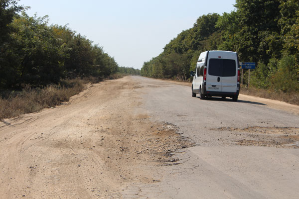 Дорога одразу після в'їзду до Одеської області