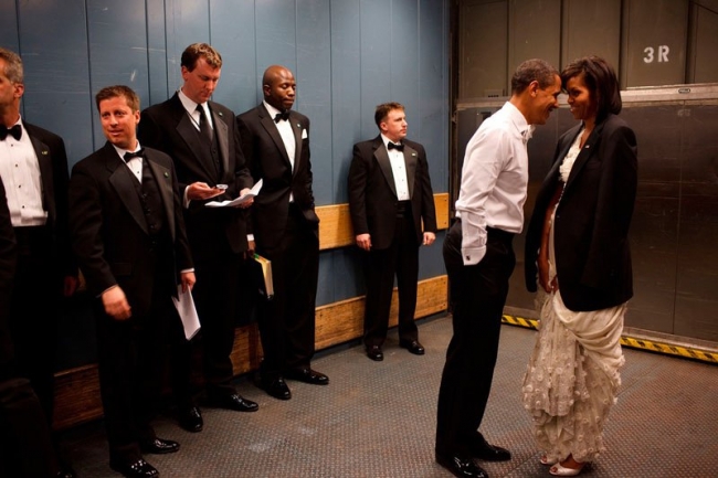Барак и Мишель Обама перед инаугурацией. 20 января 2009 года