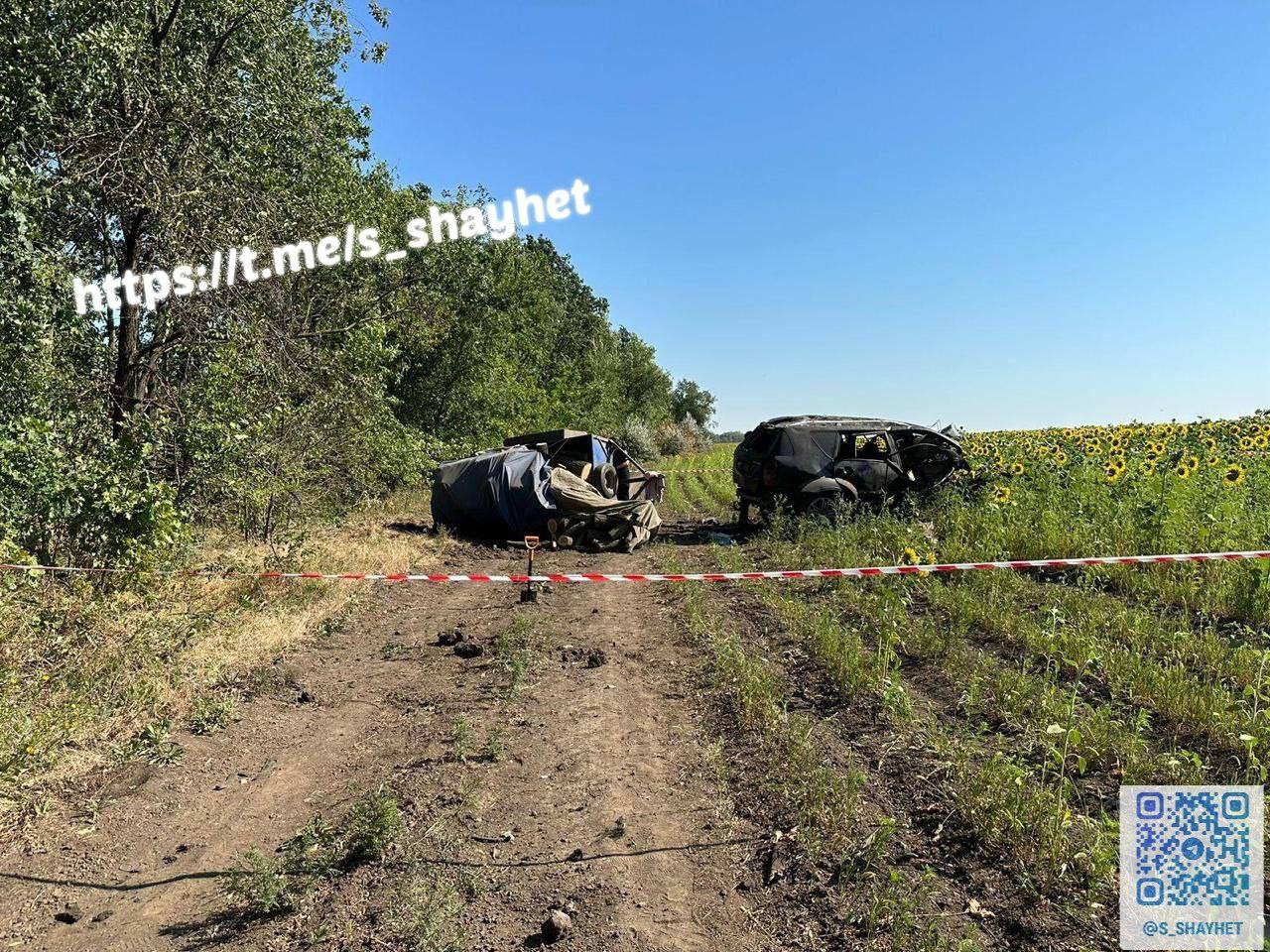 Недалеко от Снегиревки автомобиль подорвался на противотанковой мине: погиб  мужчина