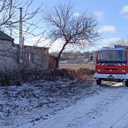 Ликвидация пожара. Фото: ГУ ГСЧС в Николаевской области
