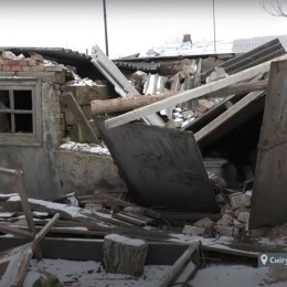 Destroyed property of a resident of Snigurivka, screenshot from the video: Priazovya News