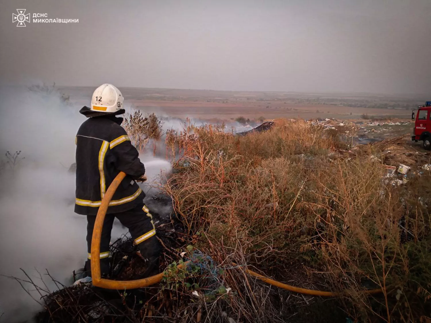 Пожары в Николаевской области. Фото: ГСЧС Николаевской области