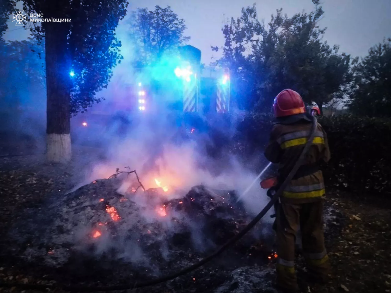 Пожары в Николаевской области. Фото: ГСЧС Николаевской области