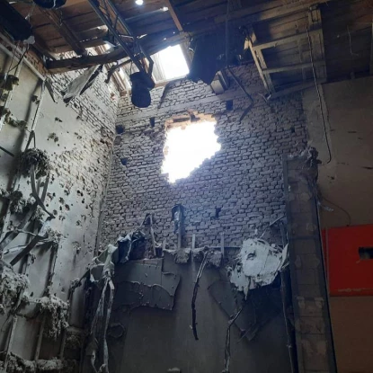 Ochakov Palace of Culture after shelling in June 2022