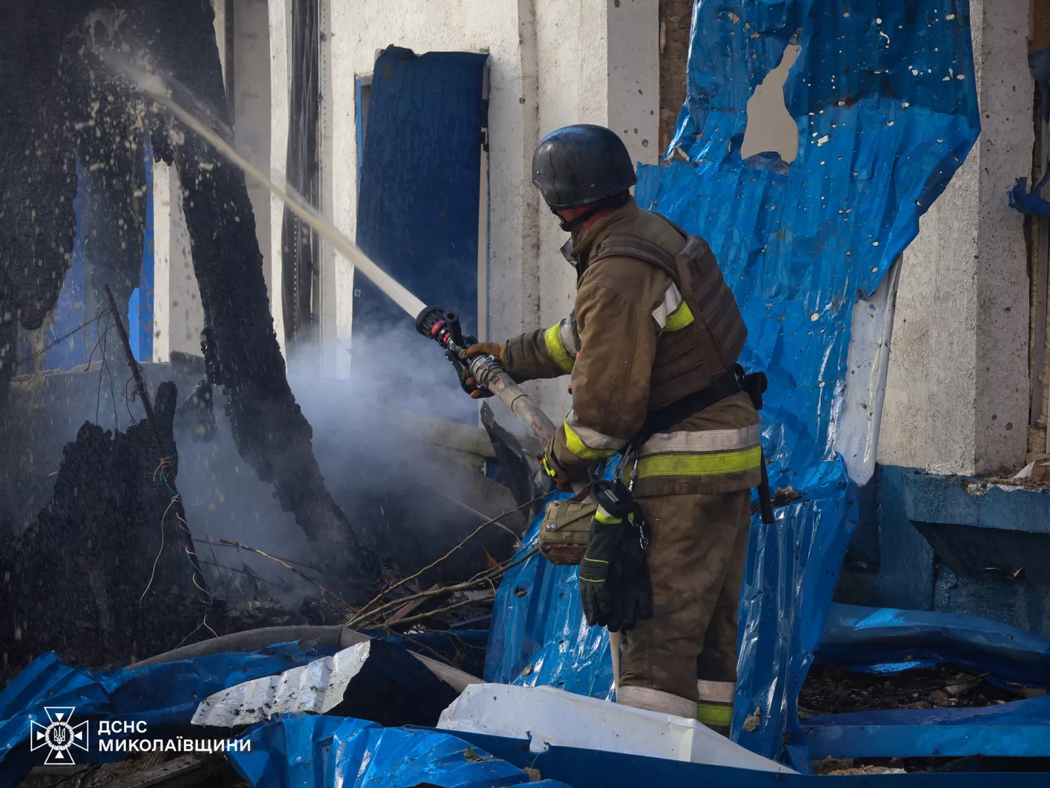 Пожары в Николаеве и области 10 октября, фото: ГСЧС Николаевской области