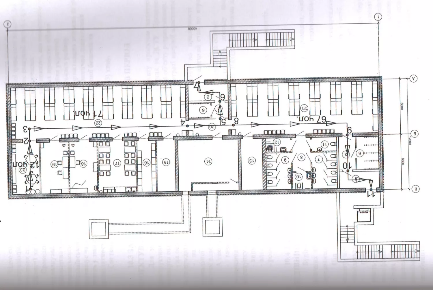 Shelter plan in the Nechayan Lyceum. Screenshot from project documentation