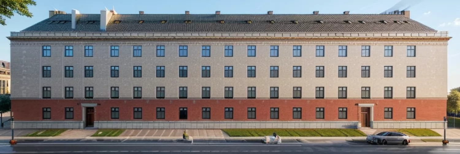 Sketch of the reconstruction of the dormitory building of the vocational college of physical culture, photo: DREAM state system