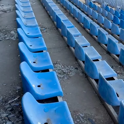 Two years after the arrival at the Mykolaiv Central Stadium, glass fragments have still not been removed from the stands. Photo provided by «NikVesti» reader