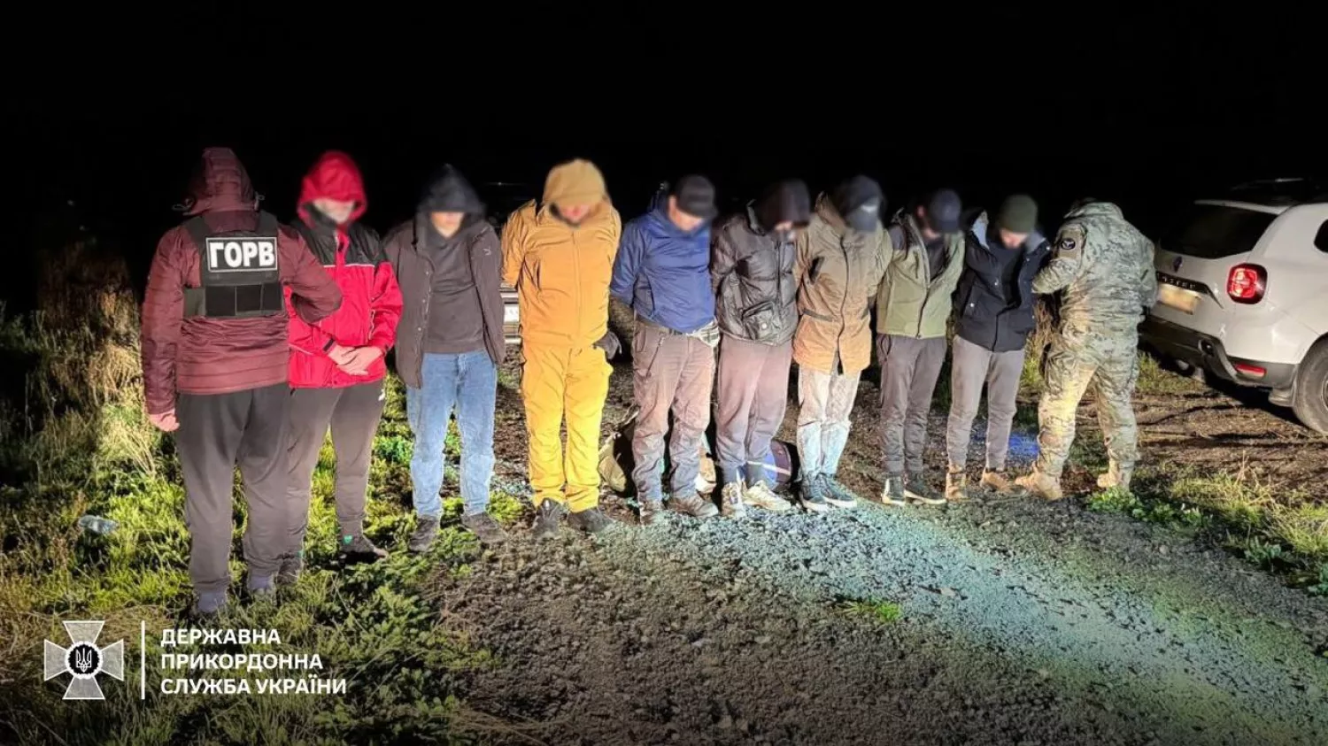 19 men were detained near the Ukrainian-Moldovan border. Photo: press service of the State Border Service of Ukraine