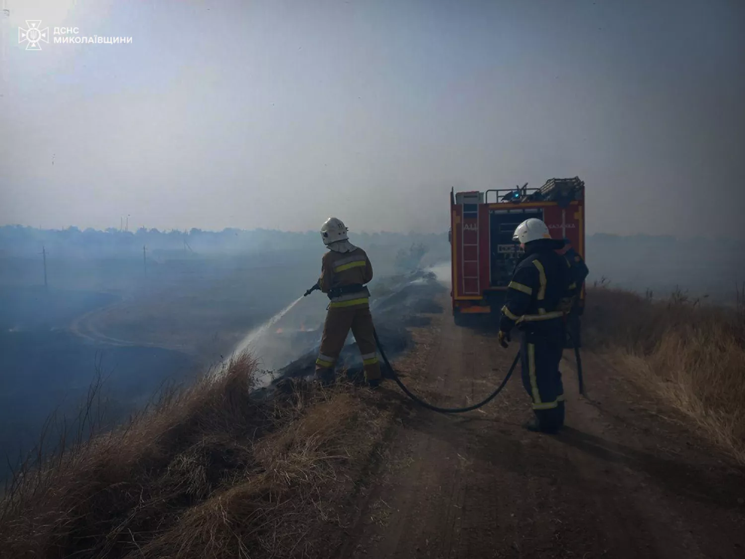 пожары в Николаевской области, фото: ГСЧС Николаевской области