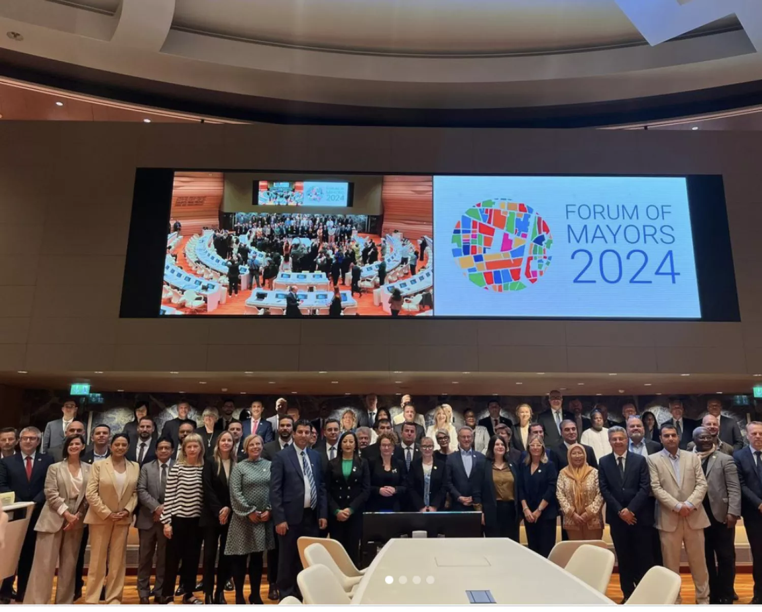 participants of the forum of mayors in Geneva. Photo: UN ECE