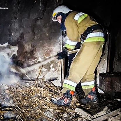 Пожар в Николаевской области, фото: ГСЧС Николаевской области