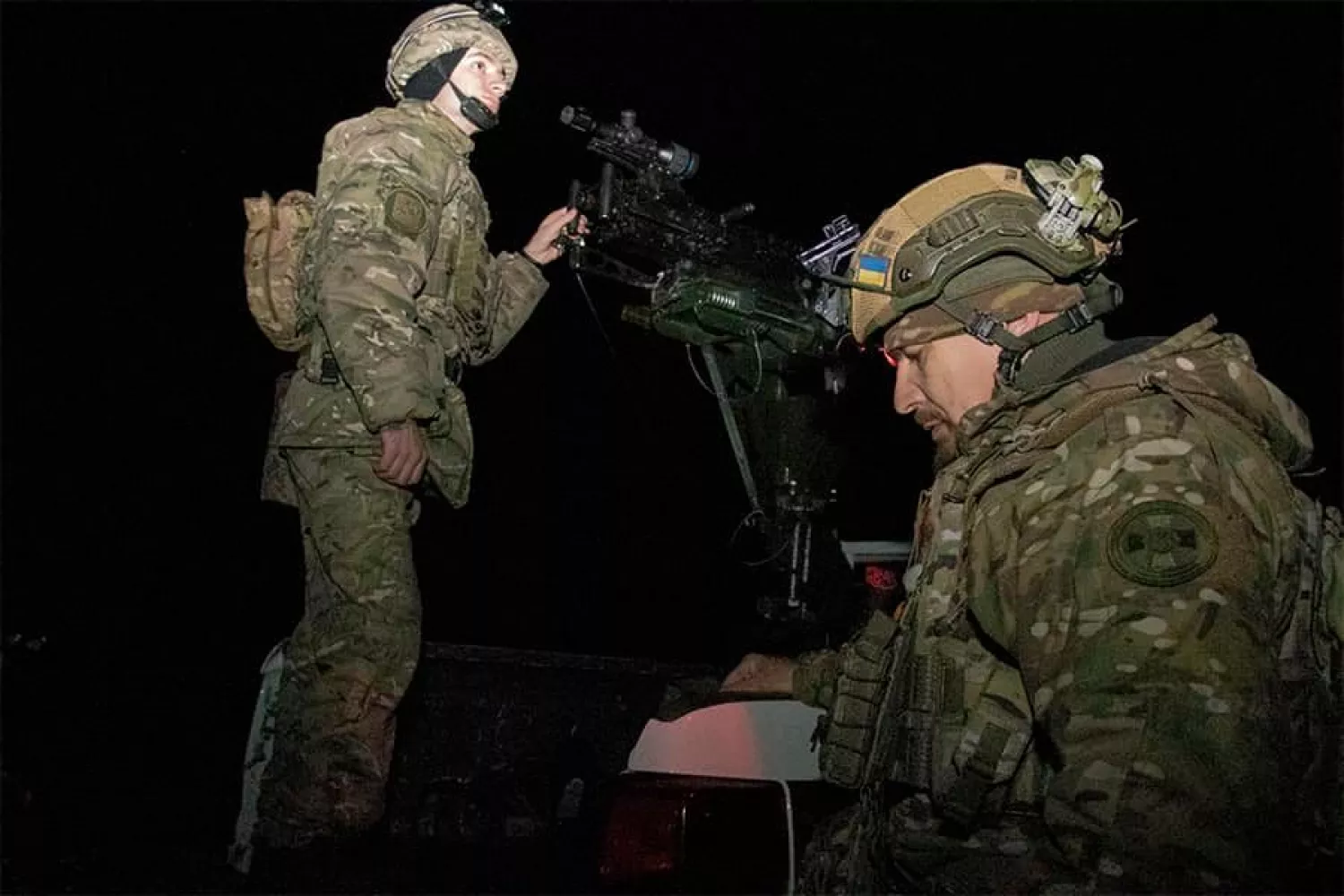 Night duty. Photo: press service of the 19th Mykolaiv Public Order Regiment of the National Guard of Ukraine