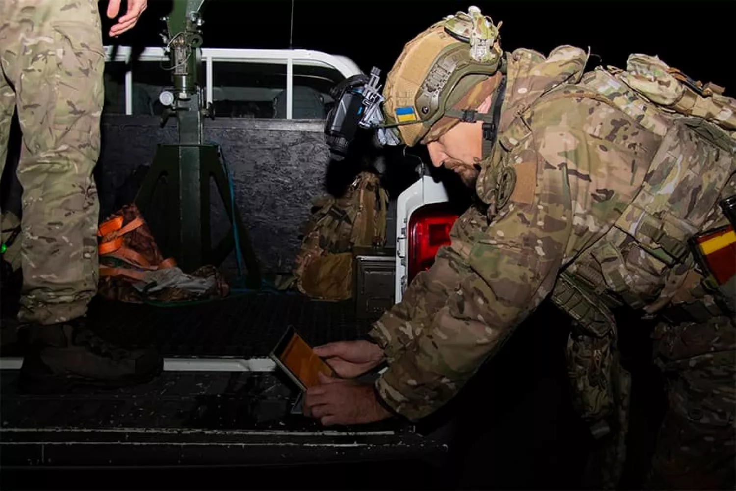 Night duty. Photo: press service of the 19th Mykolaiv Public Order Regiment of the National Guard of Ukraine