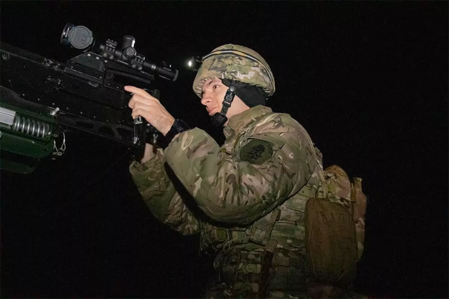 Night duty. Photo: press service of the 19th Mykolaiv Public Order Regiment of the National Guard of Ukraine