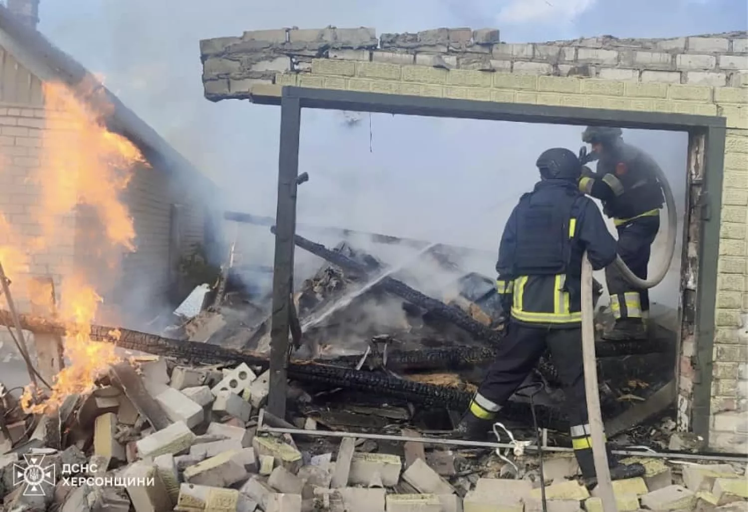 Обстріл Херсонщини 27 жовтня, фото: ДСНС Херсонської області