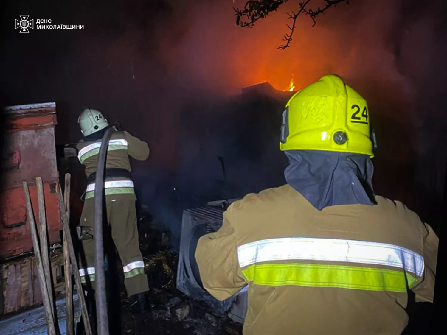 Пожар в Николаевской области, фото: ГСЧС Николаевской области