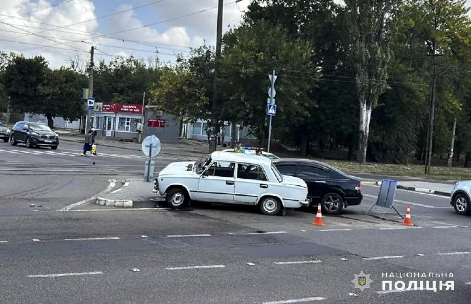 У Миколаєві сталась аварія. Фото: Нацполіція