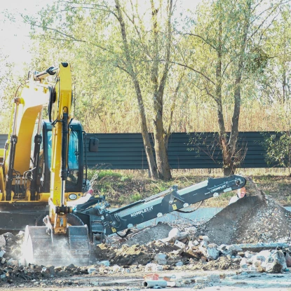 Станція переробки будівельного сміття в Бучі. Фото «МикВісті»