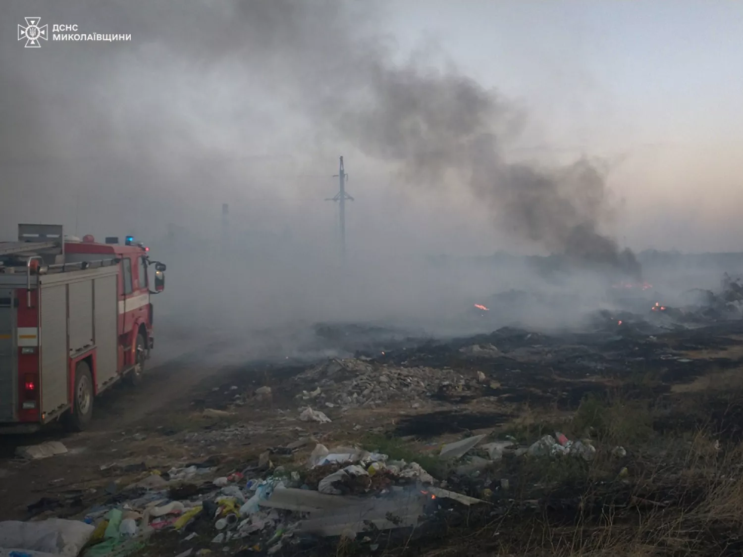 Пожары в Николаевской области 3 октября, фото: ГСЧС Николаевской области