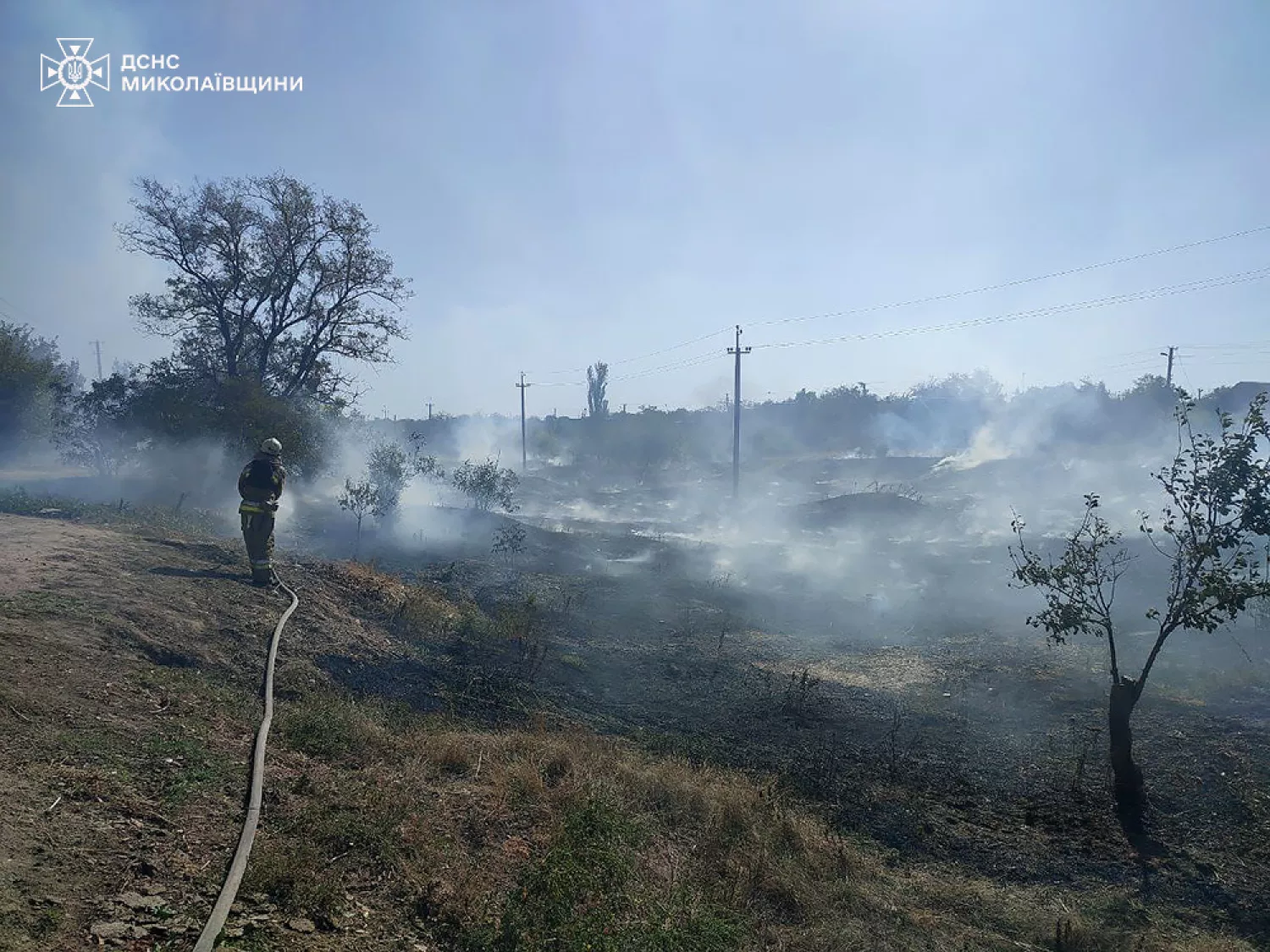 Пожежа у Миколаївській області 5 жовтня, фото: ДСНС Миколаївщини