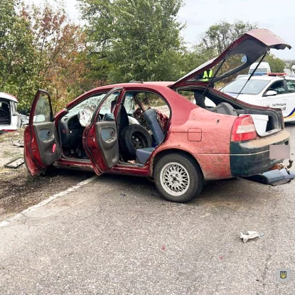 ДТП у села Половинки в Николаевском районе, фото: Нацполиция Николаевщины