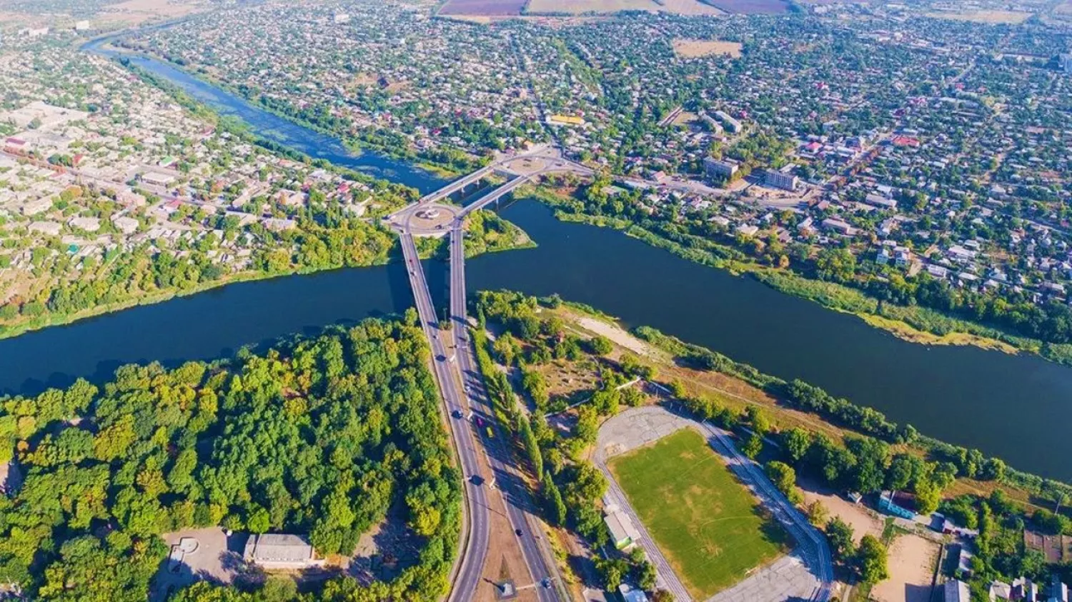 Город Первомайск с высоты птичьего полета, фото из открытых источников