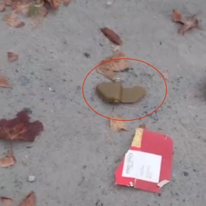 Anti-personnel mines on the streets of Kherson, Photo: patrol police of the Kherson region