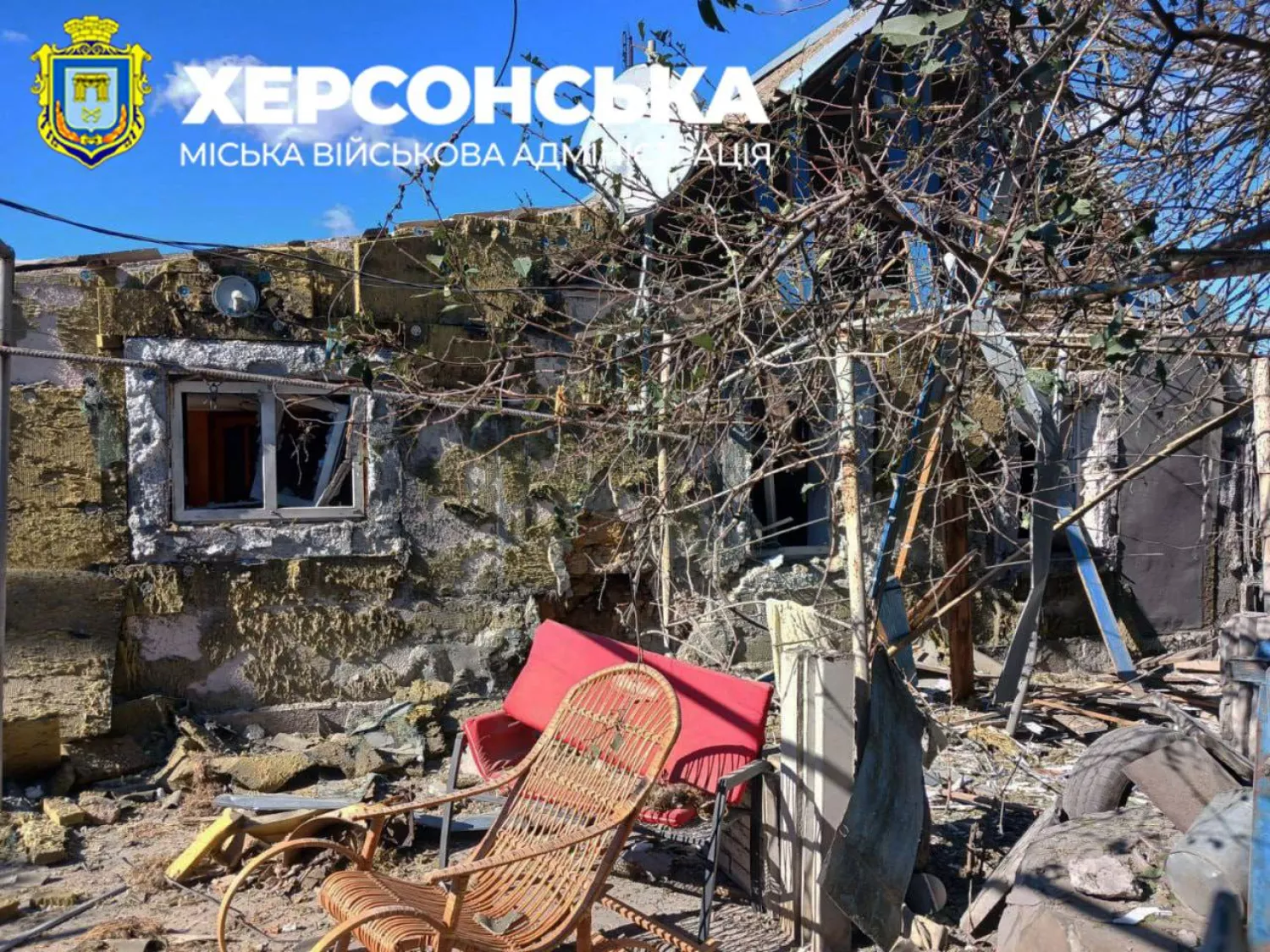 The Russians attacked Zelenivka in the Kherson region. Photo: Kherson military administration