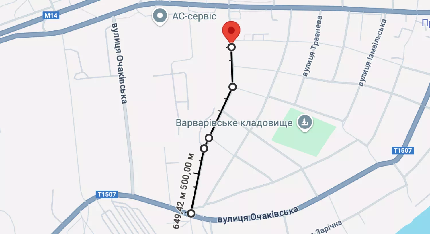 Cкриншот з Google Maps