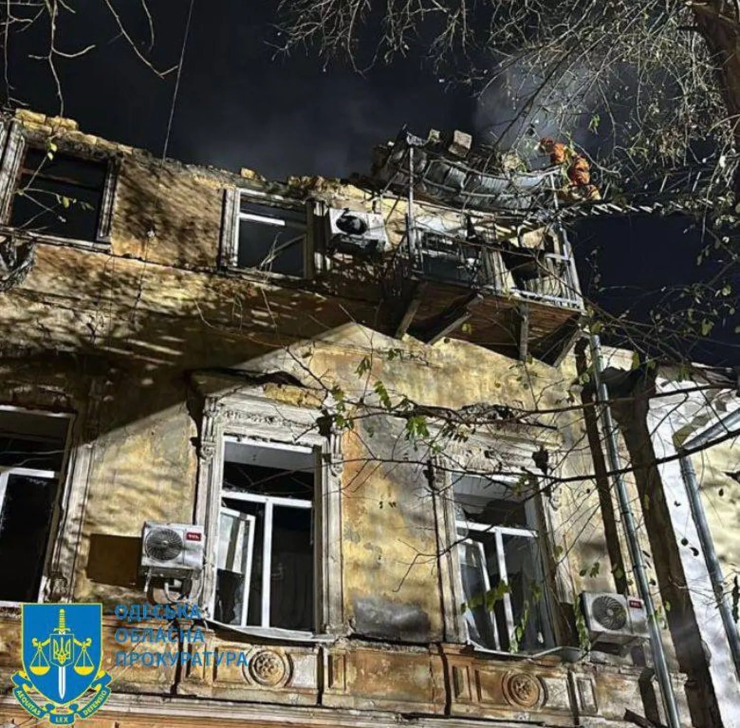 Consequences of shelling of Odesa on November 14-15, photo: Odesa Regional Prosecutor's Office