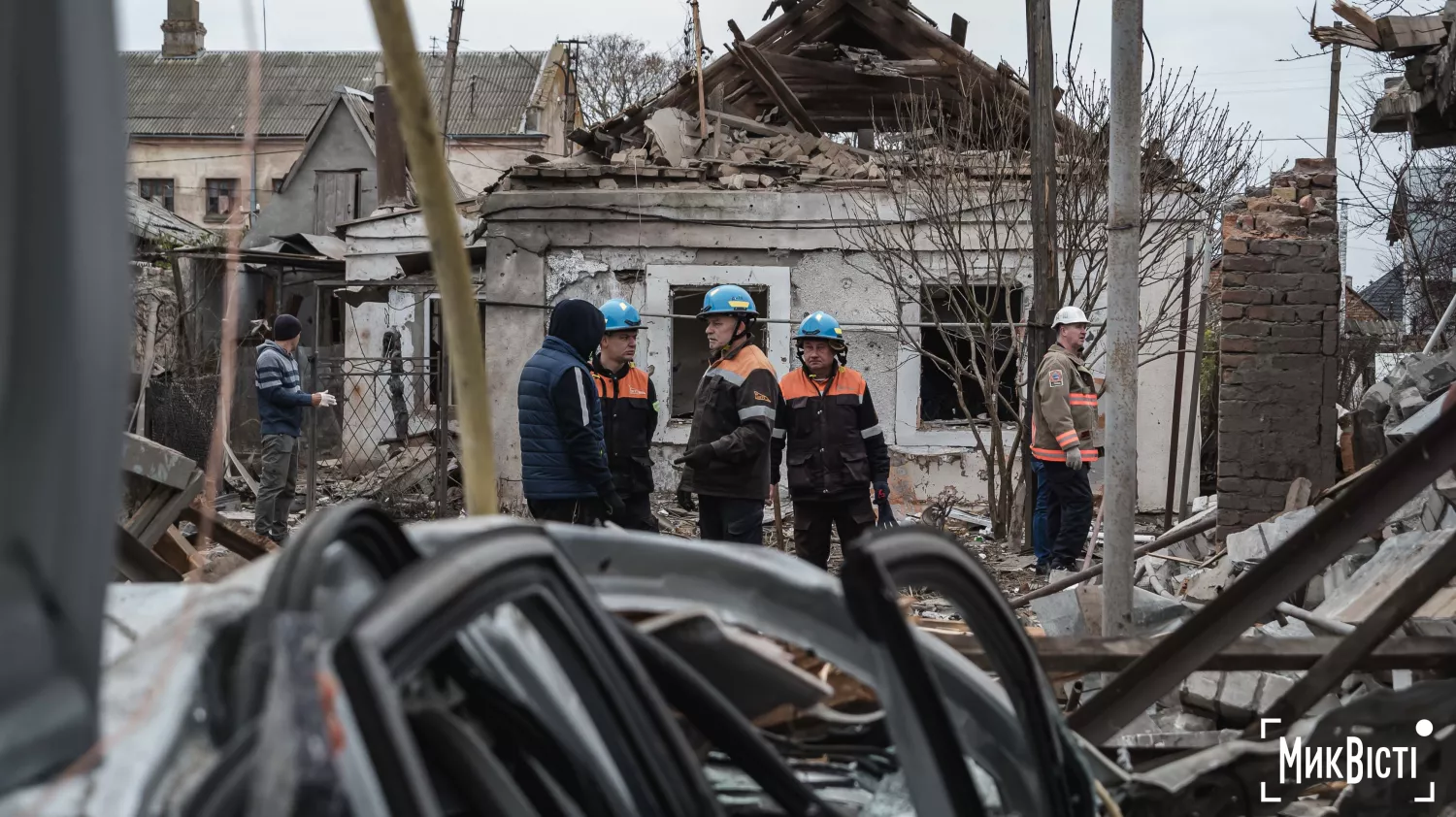 Наслідки обстрілу Миколаєва 17 листопада, фото: Сергій Овчаришин, «МикВісті»