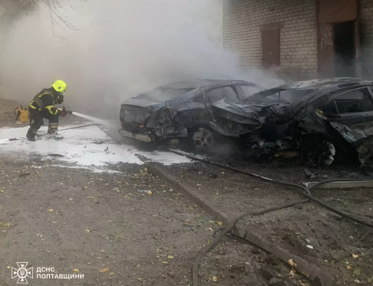 Армія РФ атакувала Полтавщину 17 листопада. Фото: ДСНС Полтавщини