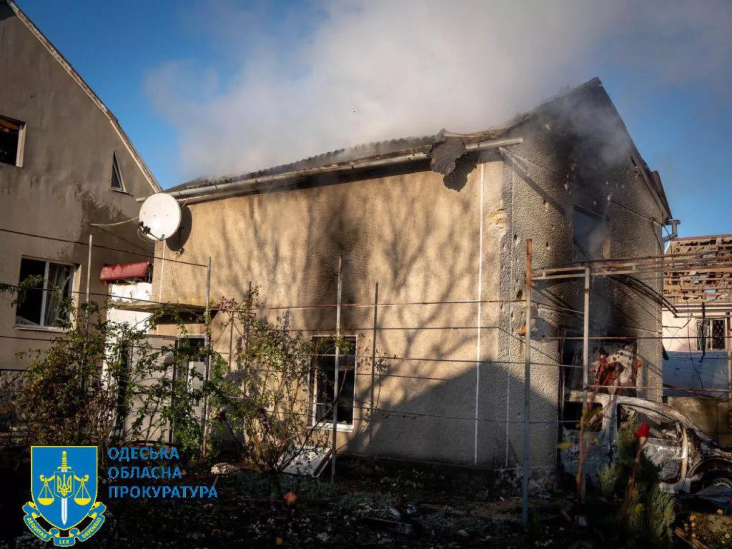 Последствия обстрела Одесской области. Фото: «Общественное Одесса»