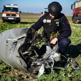 Missile fragments were found in the Voznesensky district of the Mykolaiv Region, photo: State Emergency Service of the Mykolaiv Region