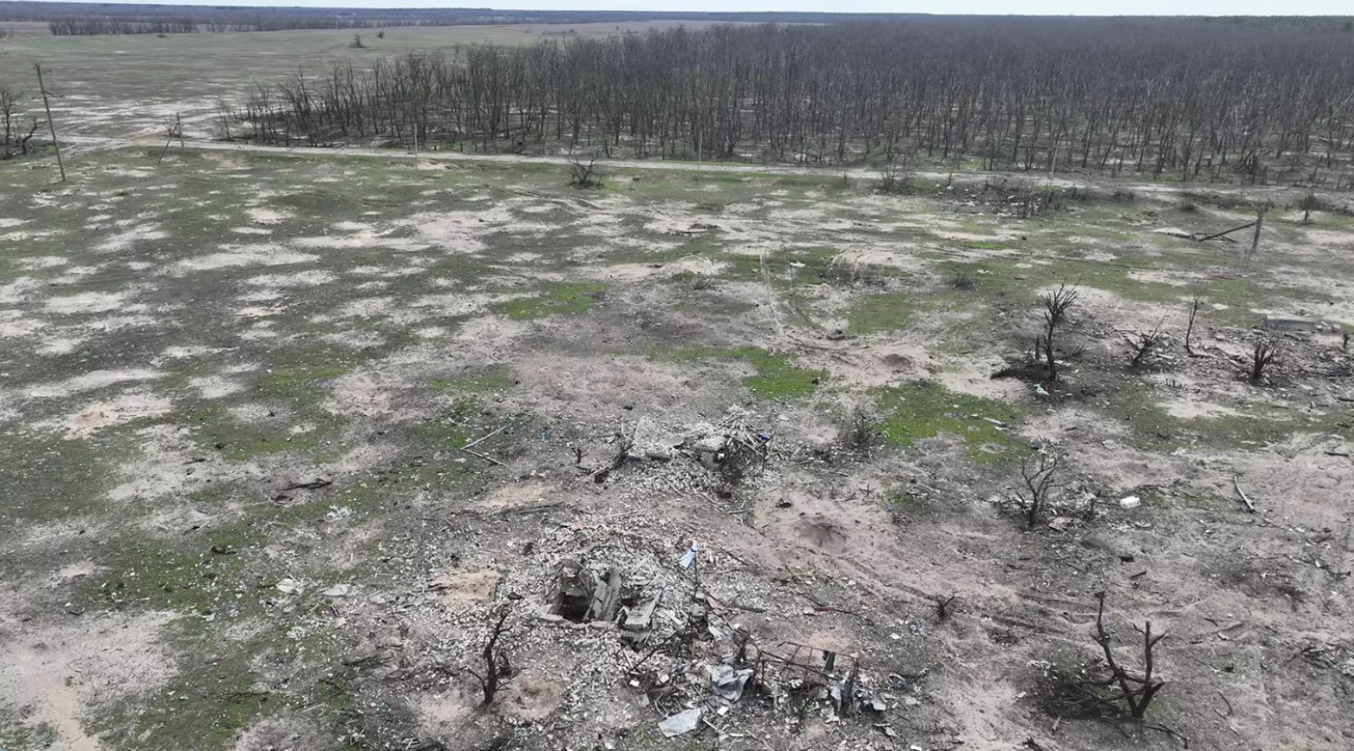 Вид на Кринки з дрона.  Фото надане УП аеророзвідником 36-ої бригади морської піхоти