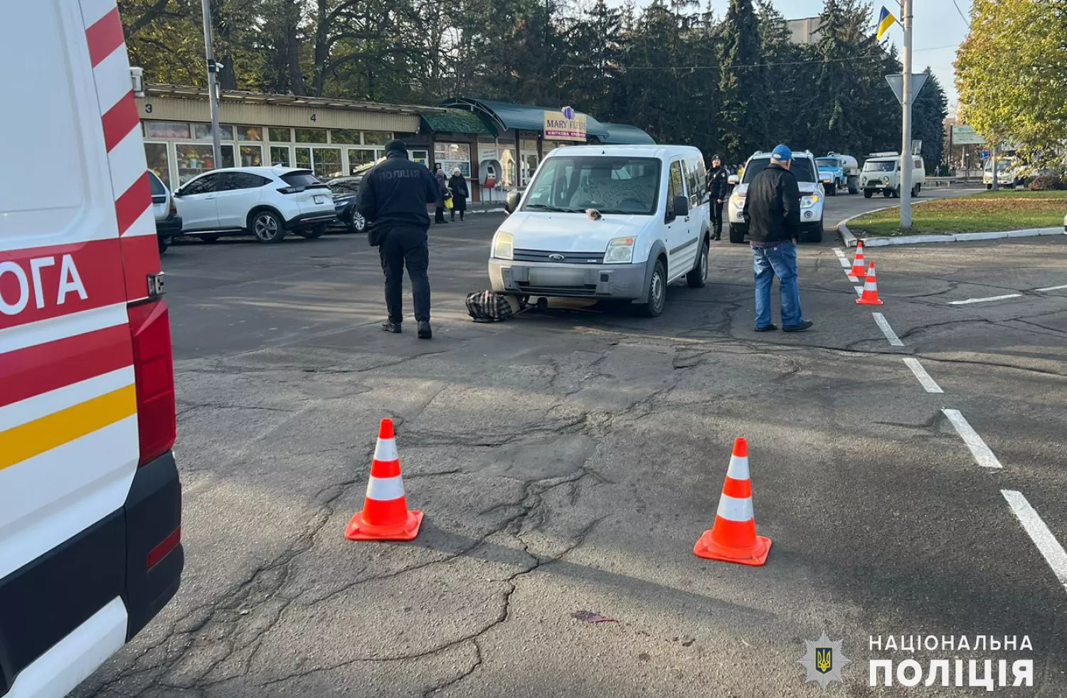 Внаслідок ДТП у Первомайську загинула 84-річна пішохідка. Фото: Нацполіція