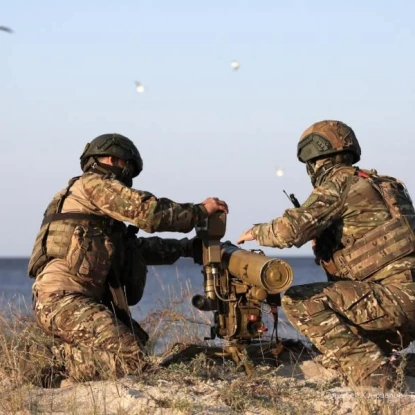 Soldiers of the Russian army on the territory of occupied Kinburn, summer 2024. Photo: TASS