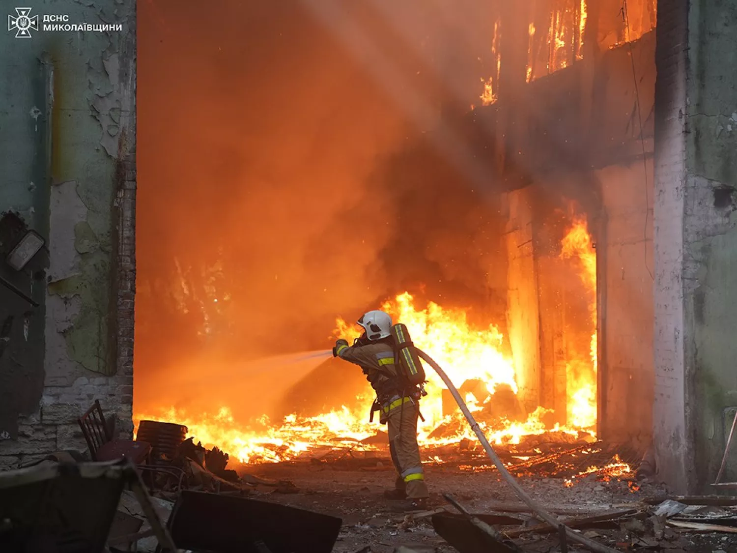 Пожар на Николаевщине, Фото: ГСЧС Николаевской области