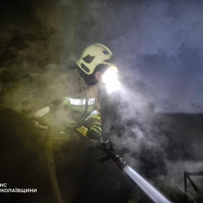 Пожежа в Миколаївській області, фото: ДСНС Миколаївщини