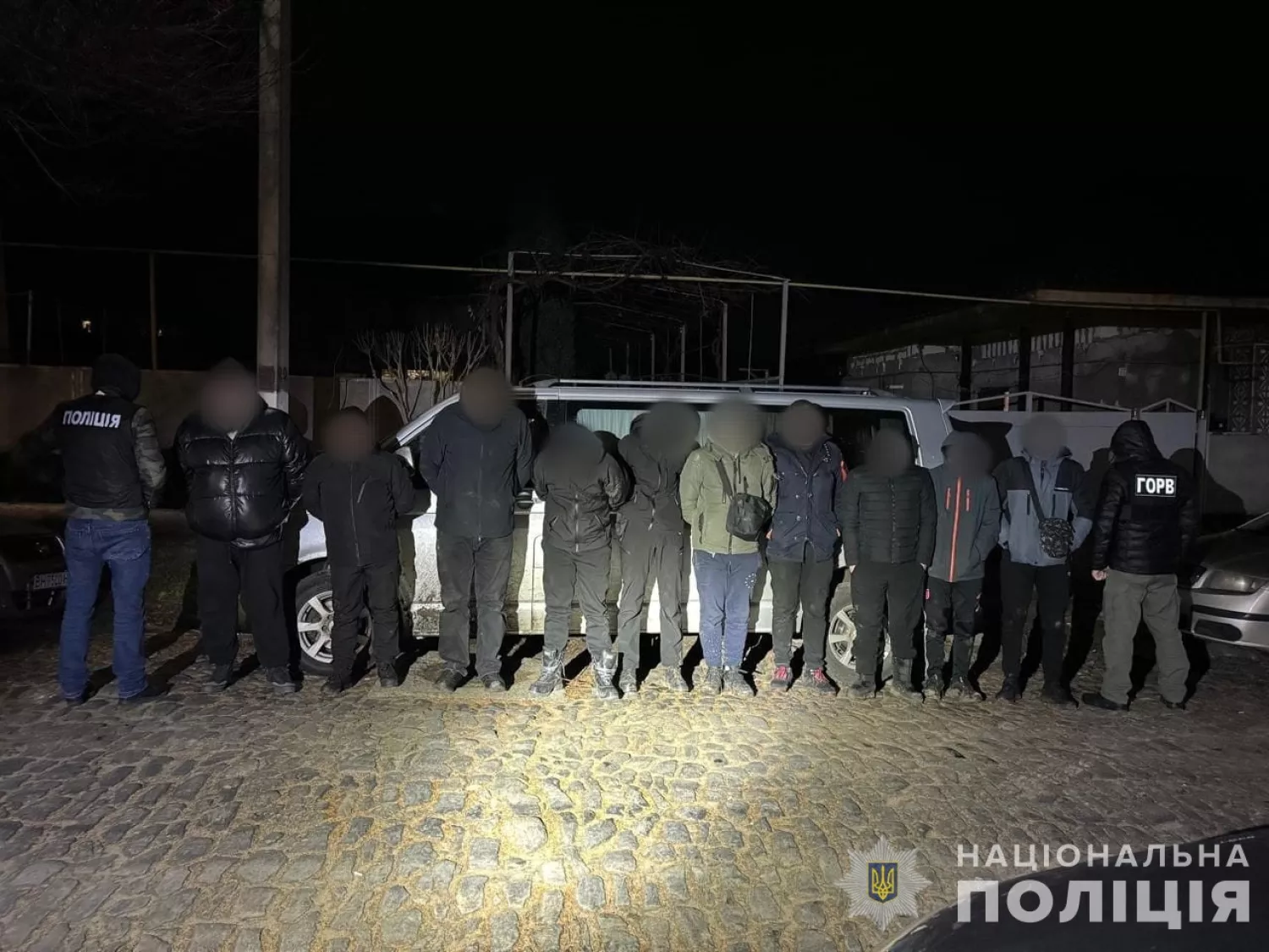 В Одесской области задержали 9 мужчин, которые пытались незаконно пересечь границу. Фото: Нацполиция