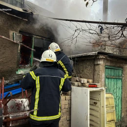 Пожар в Вознесенске 27 ноября, фото: ГСЧС Николаевской области